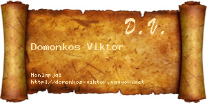Domonkos Viktor névjegykártya